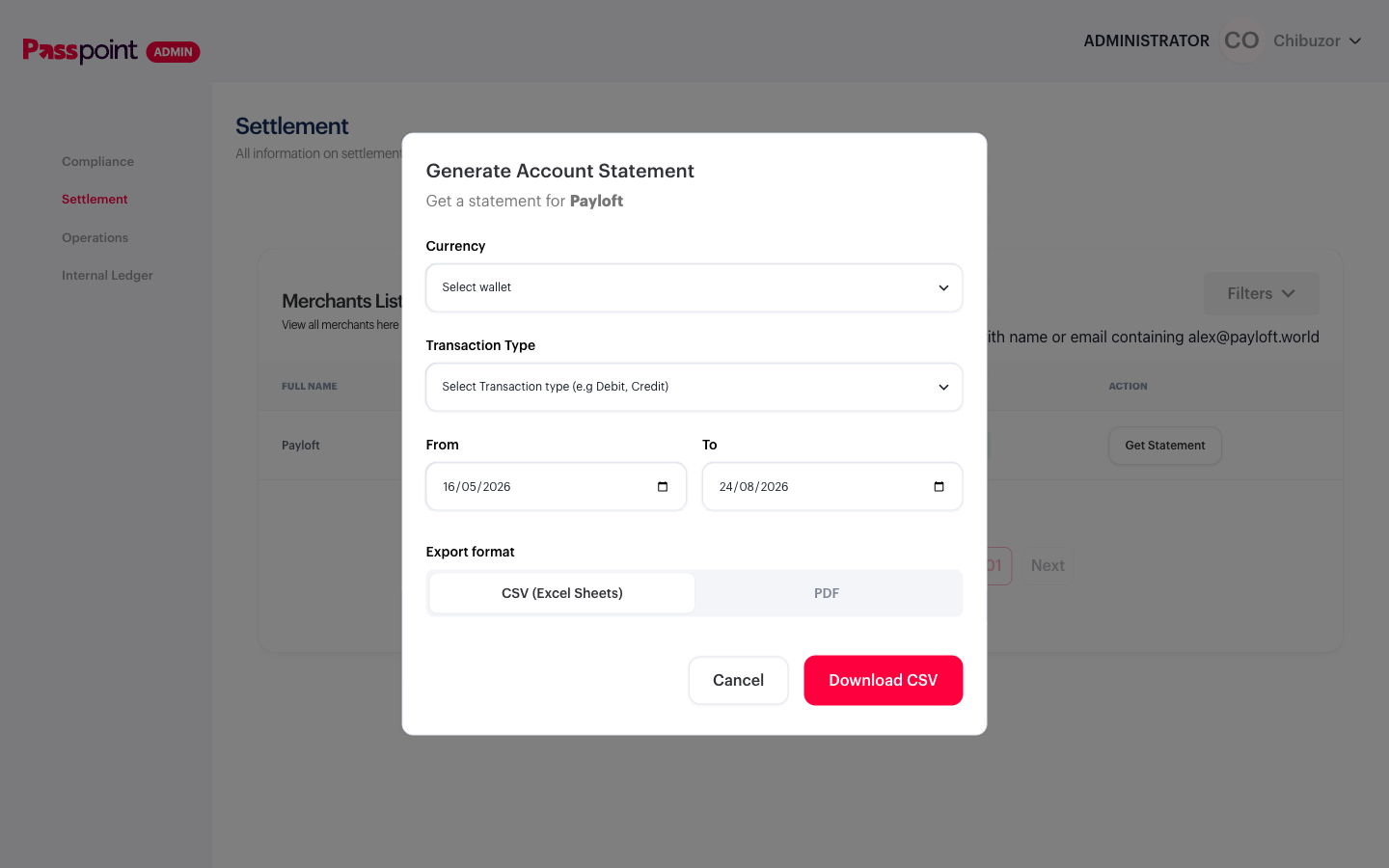 Payloft modal now defaults to exactly 100 days