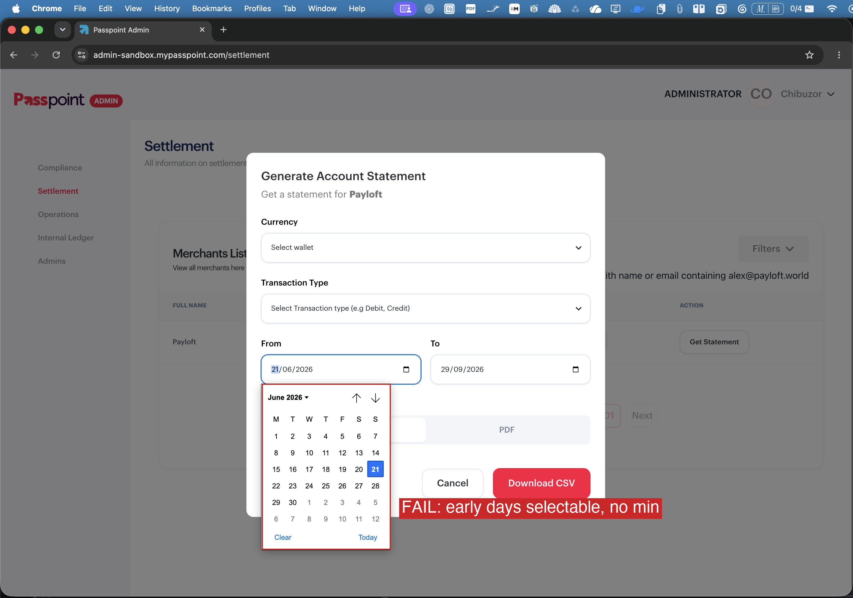 From-field calendar picker open with early June days selectable